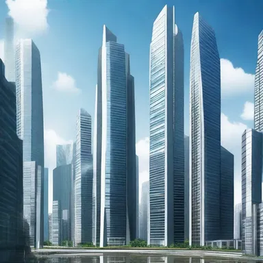 In the futuristic anime series, the executive department is depicted as a massive skyscraper complex where high-ranking officials make crucial decisions that shape society.