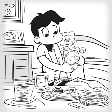 After his favorite character died in the show, Timmy was inconsolable, even his beloved cartoons couldn't cheer him up.