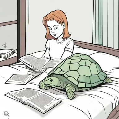 When her pet turtle passed away, Sarah found solace in reading her favorite comic series, but she remained inconsolable for days.