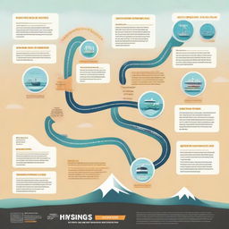 An infographic detailing the client journey at DiscoverYourJourneys travel agency, showcasing the steps from initial consultation, through custom itinerary planning, to the realization of a bespoke trip.