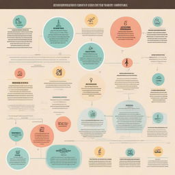 An infographic detailing the client journey at DiscoverYourJourneys travel agency, showcasing the steps from initial consultation, through custom itinerary planning, to the realization of a bespoke trip.