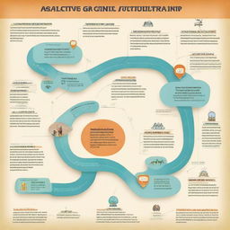 An infographic detailing the client journey at DiscoverYourJourneys travel agency, showcasing the steps from initial consultation, through custom itinerary planning, to the realization of a bespoke trip.