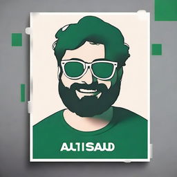 A stylish Whatsapp display picture prominently featuring the name ‘Atif Shahzad’ in creative typography.