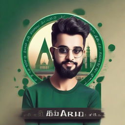 A stylish Whatsapp display picture prominently featuring the name ‘Atif Shahzad’ in creative typography.