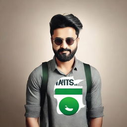 A stylish Whatsapp display picture prominently featuring the name ‘Atif Shahzad’ in creative typography.