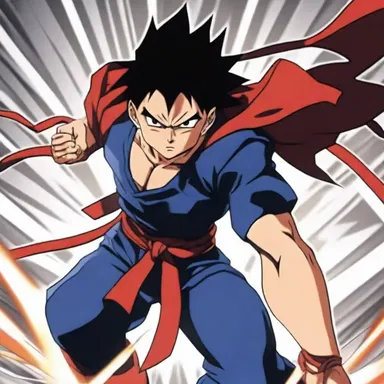 The protagonist's determination to become the strongest fighter was the determinative force that drove the plot of the anime series.