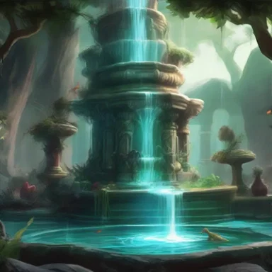 The novel's fantasy world was filled with magical creatures and plants, including a mystical fountain with carbonic acid that bestowed special abilities upon those who drank from it.