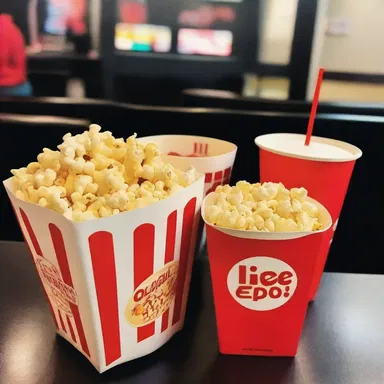 The vendor at the cinema sold us popcorn and soda before the movie.