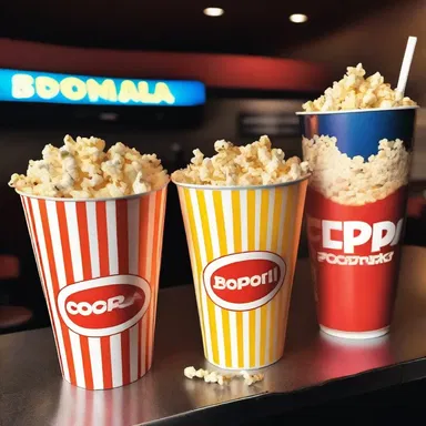The vendor at the cinema sold us popcorn and soda before the movie.