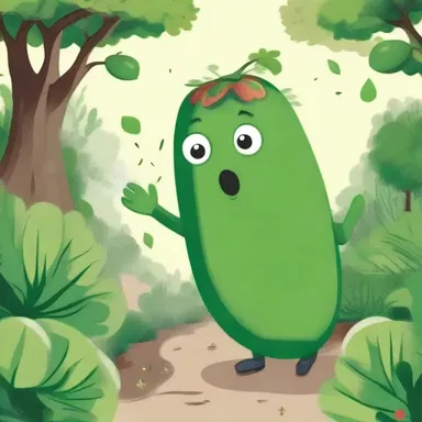 In the book 'The Secret Garden', the main character comes across an exploding cucumber while exploring the hidden garden.