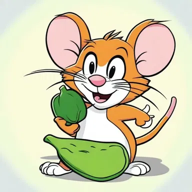 In the cartoon series 'Tom and Jerry', Jerry the mouse uses an exploding cucumber as a weapon to scare Tom the cat.