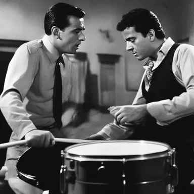 In the climactic scene of the movie, the intense drumbeat heightened the tension and suspense.