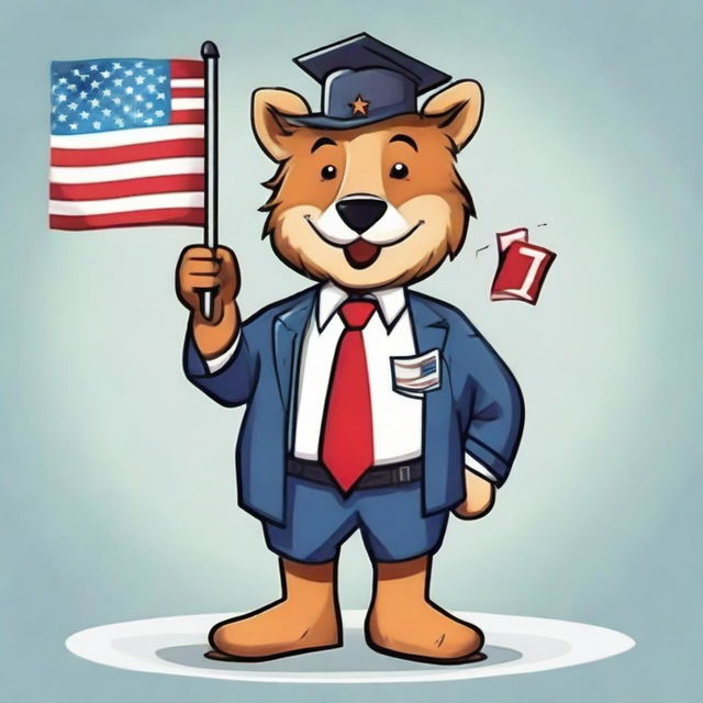 Create a mascot that embodies electoral literacy and public awareness. The mascot should be engaging, symbolic of democracy, and easily identifiable for the general public.