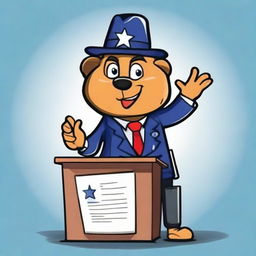 Create a mascot that embodies electoral literacy and public awareness. The mascot should be engaging, symbolic of democracy, and easily identifiable for the general public.