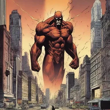 In the comic book, the main villain's plan involved triggering an overthrust fault to cause chaos and destruction in the city.