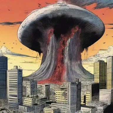 In the comic book, the main villain's plan involved triggering an overthrust fault to cause chaos and destruction in the city.