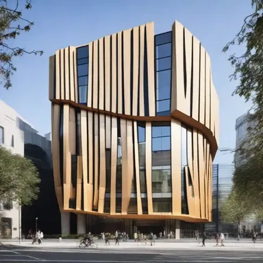 The unique design of the building incorporated the concept of an overthrust fault as an aesthetic element, giving it a distinctive and dynamic appearance.