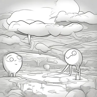 In the cartoon, the artist exaggerated the character's xanthopsia to emphasize their unique perspective on the world.