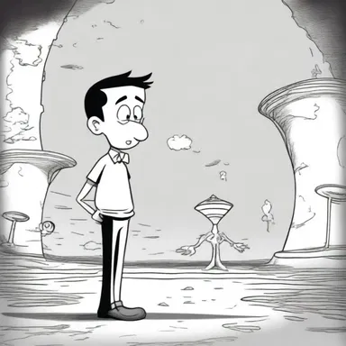 In the cartoon, the artist exaggerated the character's xanthopsia to emphasize their unique perspective on the world.