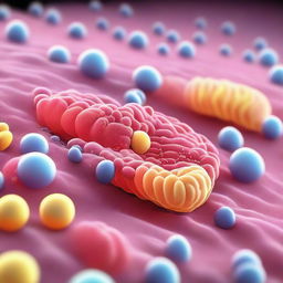 A detailed and accurate image of a cellular plasma membrane, with phospholipid bilayer, proteins, and cholesterol molecules, presented in a 3D perspective