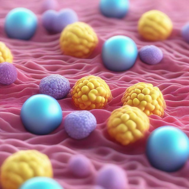 A detailed and accurate image of a cellular plasma membrane, with phospholipid bilayer, proteins, and cholesterol molecules, presented in a 3D perspective