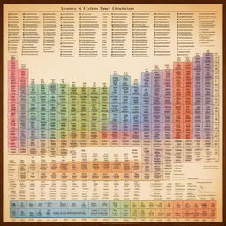 A detailed, modern version of the periodic table of elements, featuring all 118 elements with atomic number, symbol, and atomic weight