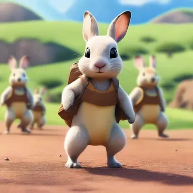 In the movie, the leporid mammal plays the role of a brave and intelligent hero, leading the group of animals to overcome great challenges and save the day.