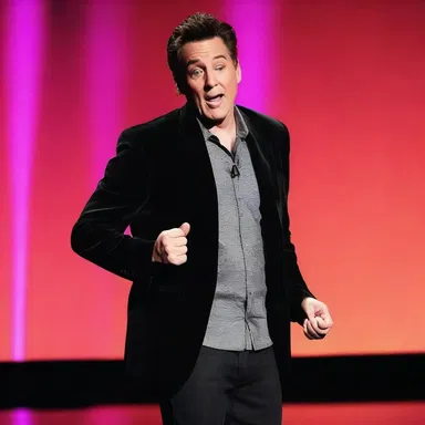 The comedian's hilarious punchline got everyone out of their funk and into fits of laughter.