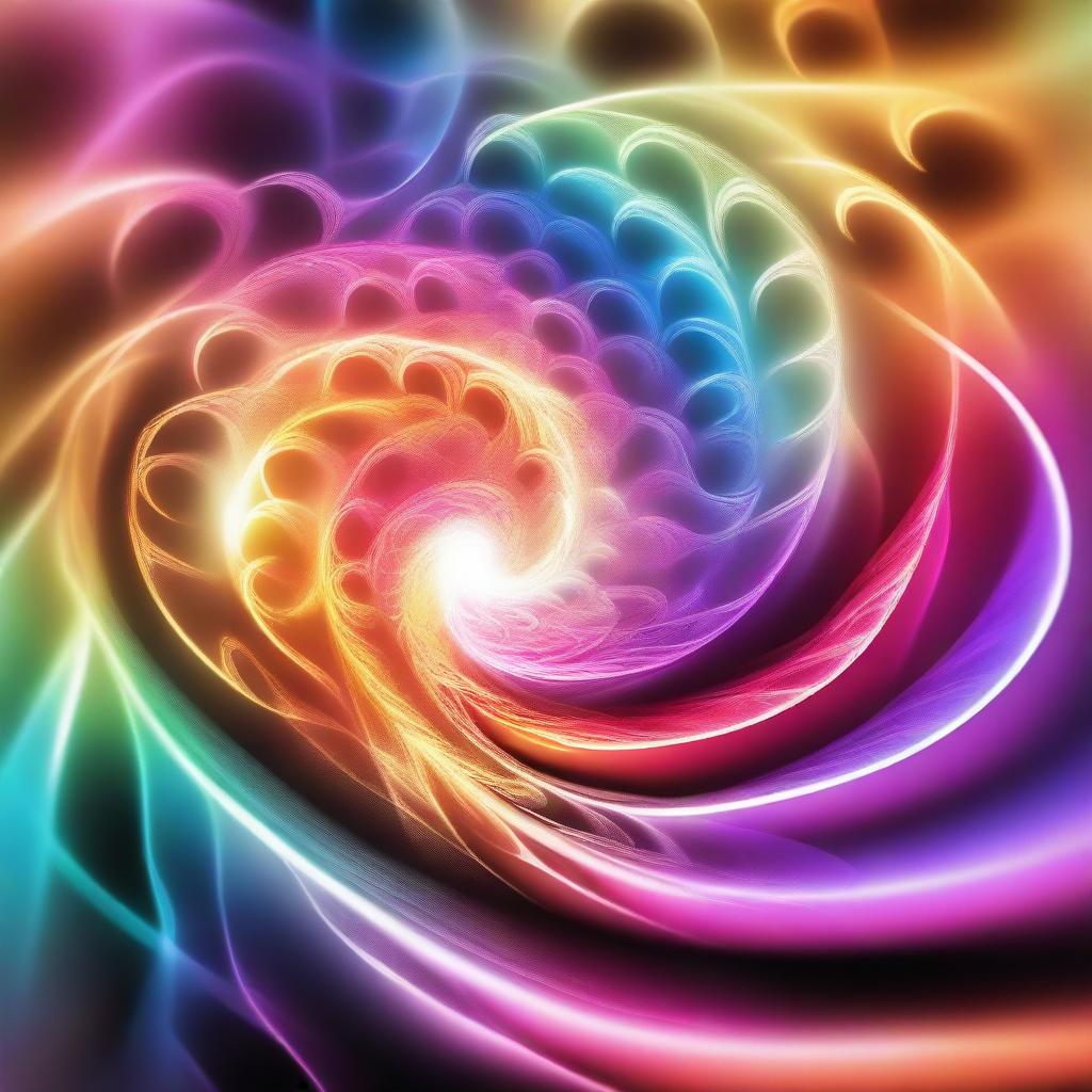 A high-quality digital art image showcasing magical patterns swirling in the air