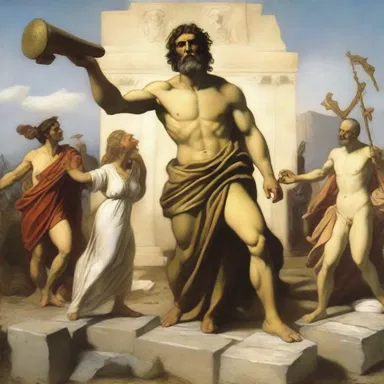 In Greek mythology, the uneducated person represents the fool who disrupts the gods' plans.