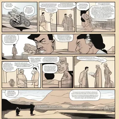In the comic strip, the dialogue is often written with asyndeton to create a fast-paced and punchy effect.