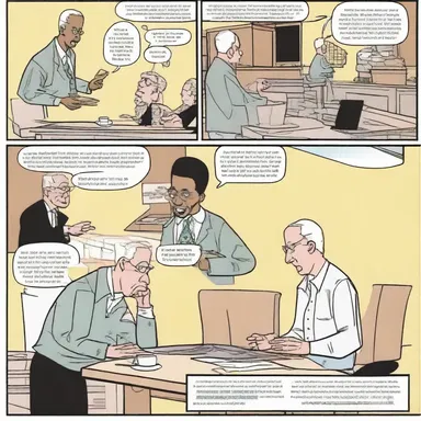 In the comic strip, the dialogue is often written with asyndeton to create a fast-paced and punchy effect.