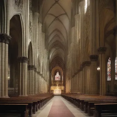 In some religious traditions, dimness is associated with solemn and sacred spaces like cathedrals.