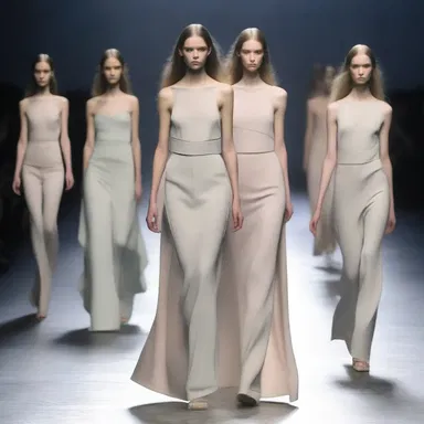 The designer created a fashion collection inspired by dimness, using muted colors and soft lighting effects on the runway.