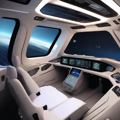 The spaceship's artificial intelligence adjusted the lighting in the cockpit, eliminating the dimness and creating a bright and futuristic environment.