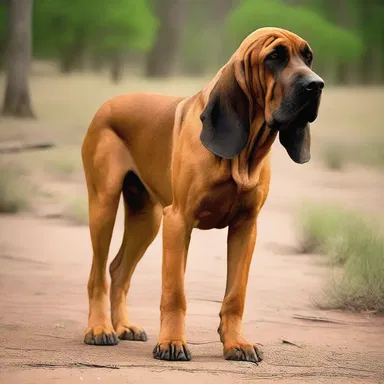 In some religious rituals, the bloodhound symbolizes the power of scent and is associated with tracking souls.