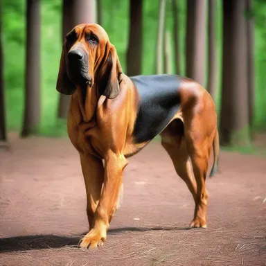 In some religious rituals, the bloodhound symbolizes the power of scent and is associated with tracking souls.