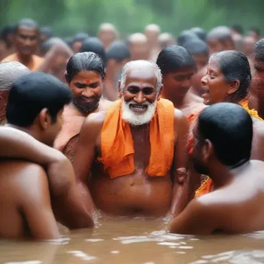During the festival, many devotees became soaked in celebration and were unable to speak coherently.