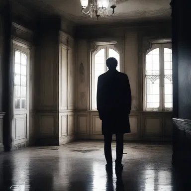 The protagonist found himself alone in a creepy mansion, soaked and terrified, as he encountered supernatural beings.