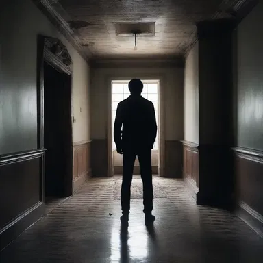 The protagonist found himself alone in a creepy mansion, soaked and terrified, as he encountered supernatural beings.