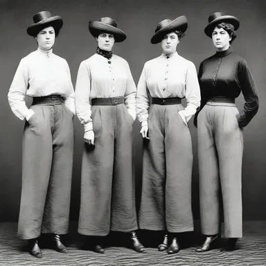 During the Victorian era, women began to wear trousers as a symbol of the women's rights movement.