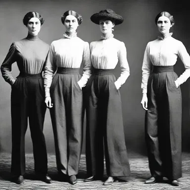 During the Victorian era, women began to wear trousers as a symbol of the women's rights movement.