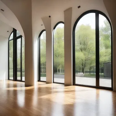 The architect incorporated a unique feature into the design of the building by adding trouser-shaped windows.
