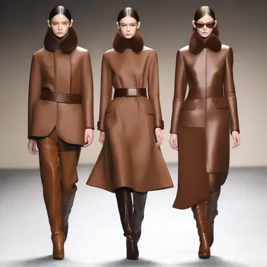 The fashion designer incorporated nutty shades of brown into the autumn collection, giving it a warm and earthy feel.