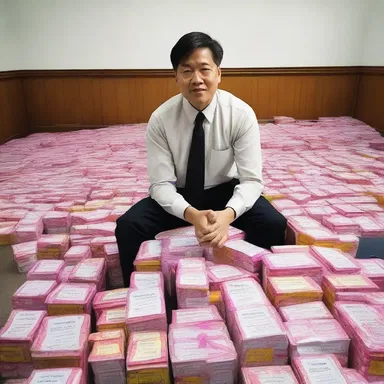 He selfishly kept all the donations for himself instead of using them for the church's charitable activities.