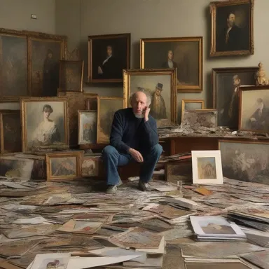 The artist selfishly hoarded their masterpieces in their private collection, refusing to share them with the public.