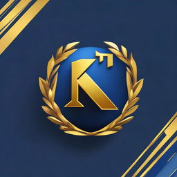 Generate a professional logo correlative to unity and progress, featuring 'K-Conk Plus' text in striking blue and gold harmony.