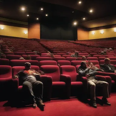 The movie theater was packed for the new superhero film, with a great gross of moviegoers attending the premiere.
