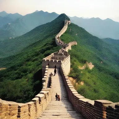 The construction of the Great Wall of China spans many centuries and involved a great gross of workers and resources.