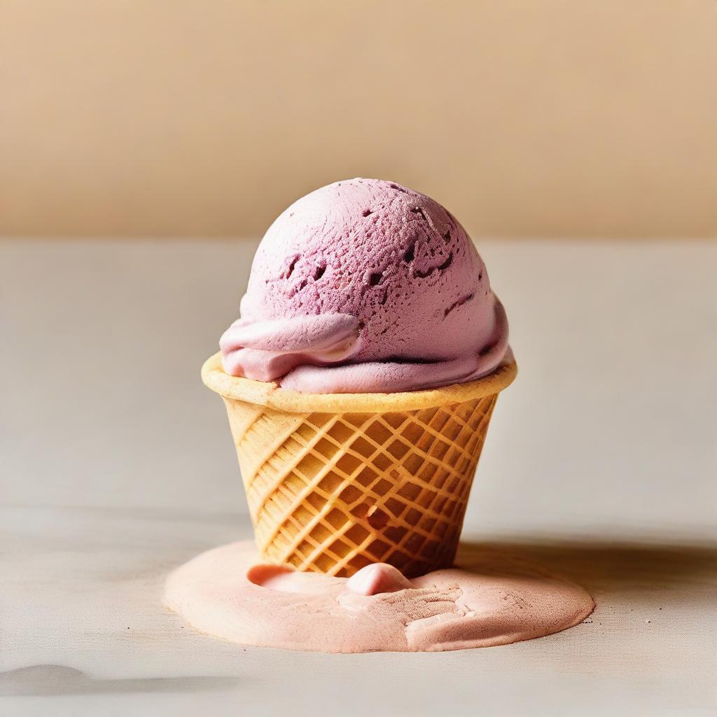 An ice cream that costs one dollar, looking deliciously affordable